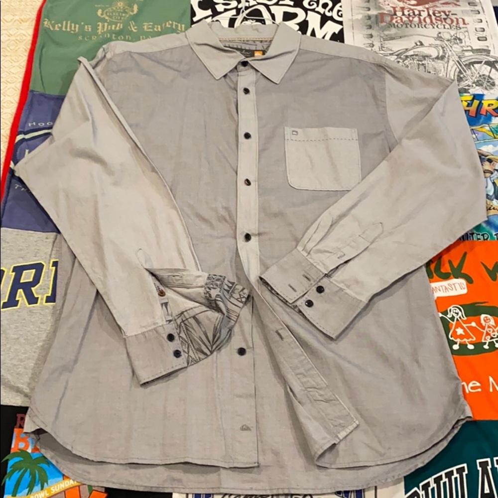 Quiksilver Waterman Collection Button Down, Sz XL